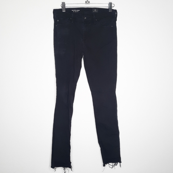 AG Black The Stevie Slim Straight Step Hem Ankle Jeans 25 - Picture 1 of 8